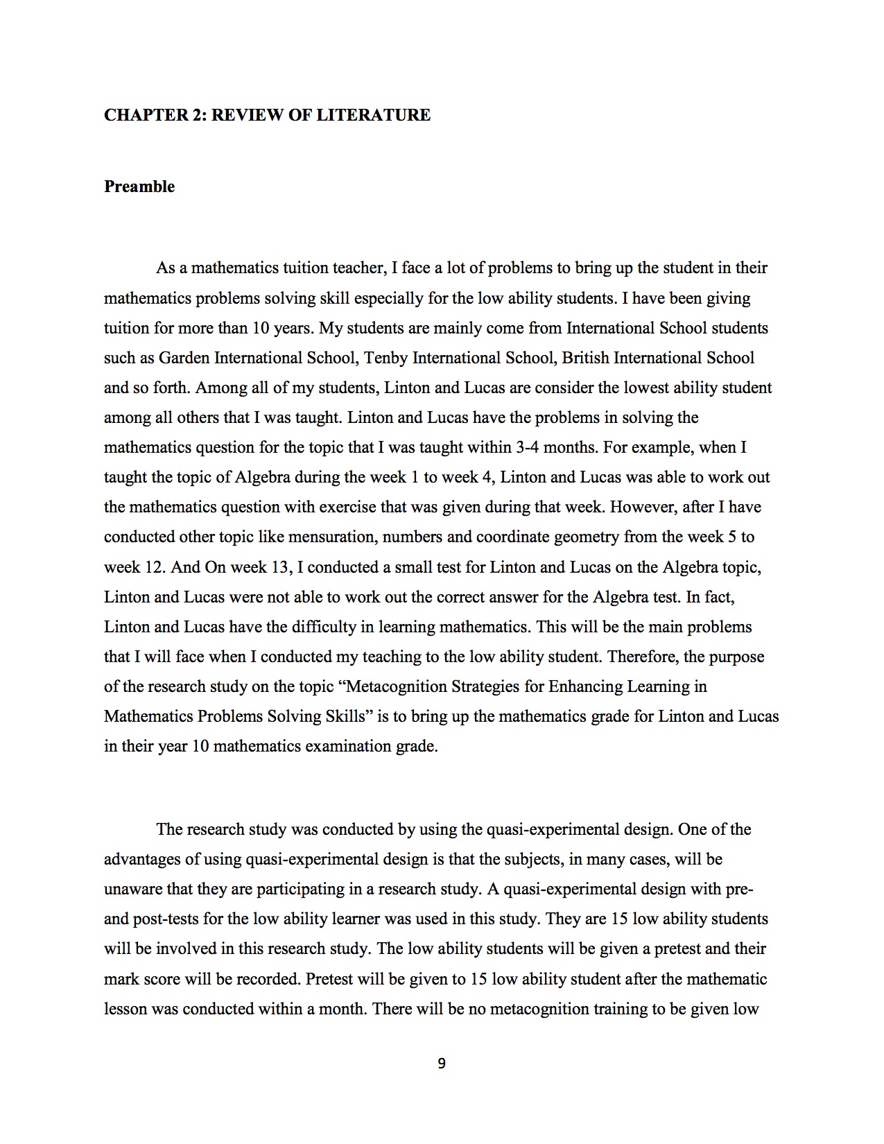 Literature review
