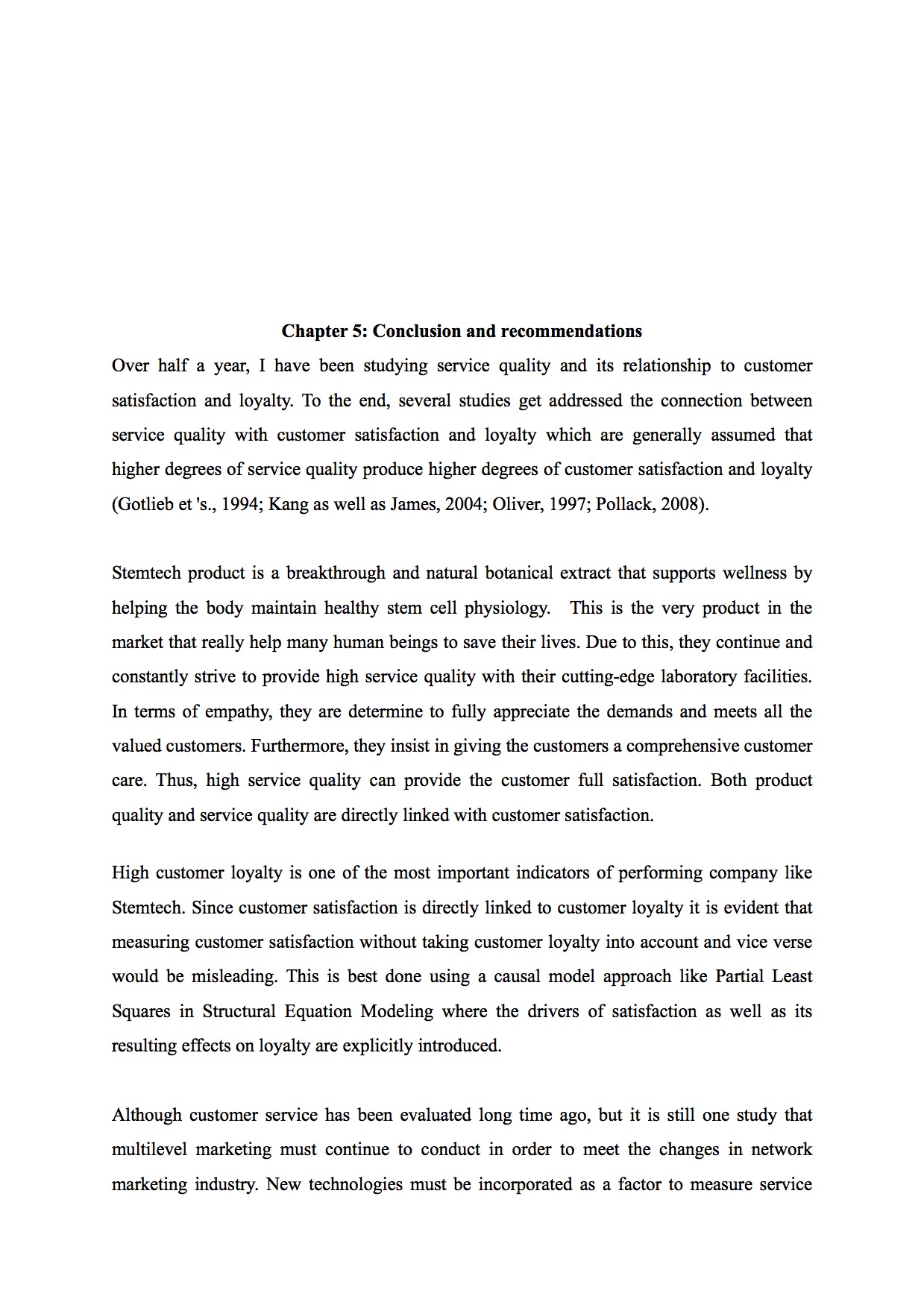 Conclusions and recommendations